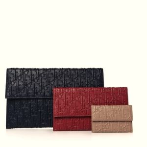 Christian Dior Leather Pouch Set- Very Rare